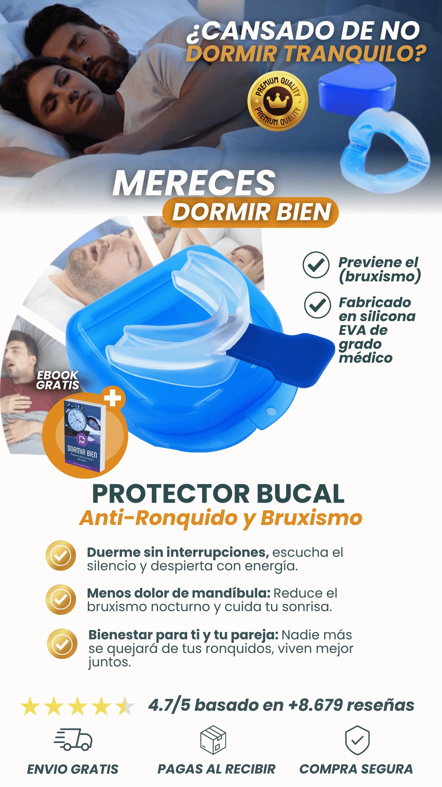 ✅ Protector Bucal Premium Antirronquidos